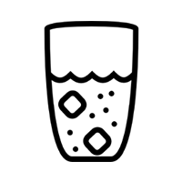 Icon of a reusable glass with no straw